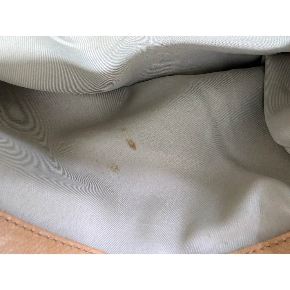 American Leather‎ Co Lenox Triple Entry Satchel Bag Purse Leather Cafe Latte